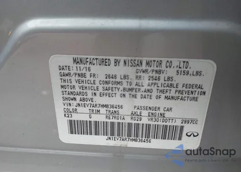 2017 Infiniti Q50 3.0T Premium из США, поврежденный, VIN JN1EV7AR7HM836456